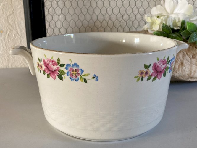 225⚜️ Ancien Pot en Céramique Decoration Déco Fleurs Hauteur 11 Cm Vintage