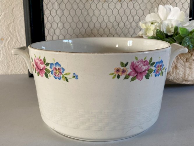 225⚜️ Ancien Pot en Céramique Decoration Déco Fleurs Hauteur 11 Cm Vintage