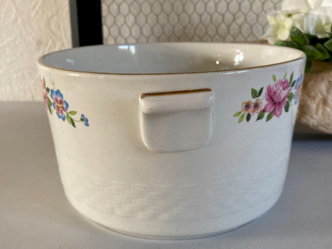 225⚜️ Ancien Pot en Céramique Decoration Déco Fleurs Hauteur 11 Cm Vintage