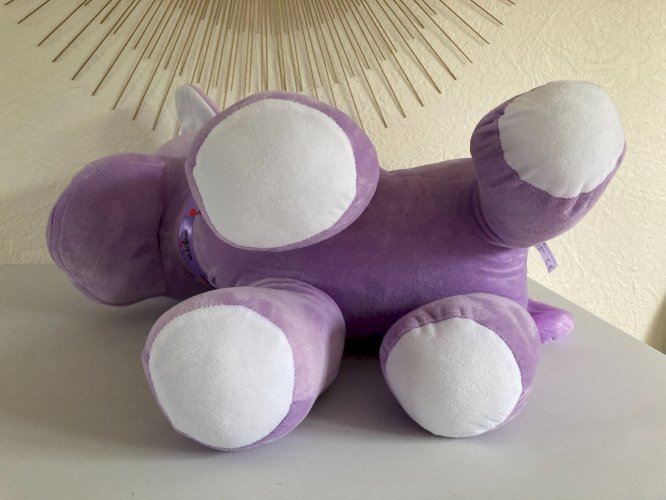 225⚜️ Grande Peluche Doudou Licorne Violet Du Parc Nigloland Hauteur 60 Cm Neuve