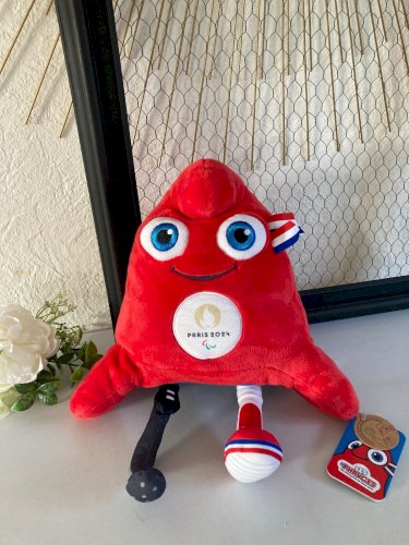 225⚜️ Grande Peluche Mascotte Jeux Paralympiques Olympiques Jo Paris 2024 Neuve