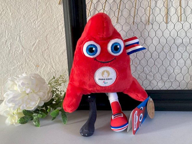225⚜️ Petite Peluche Mascotte Jeux Paralympiques Olympiques Jo Paris 2024 Neuve