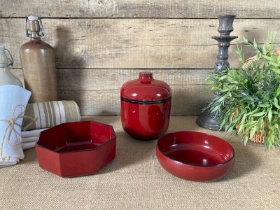226⚜️ Vintage Ice Bucket Set with Two Bakelite Lacquered Bowls