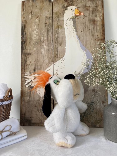 226⚜️ Ancienne Peluche Doudou Droopy Nounours Année 1989 Hauteur 30 Cm