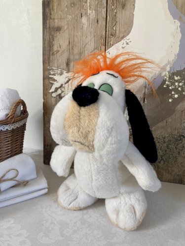 226⚜️ Ancienne Peluche Doudou Droopy Nounours Année 1989 Hauteur 30 Cm