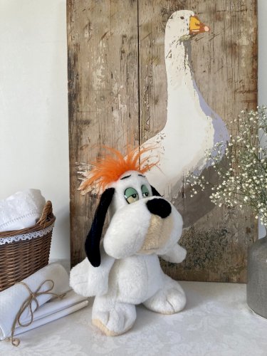 226⚜️ Ancienne Peluche Doudou Droopy Nounours Année 1989 Hauteur 30 Cm