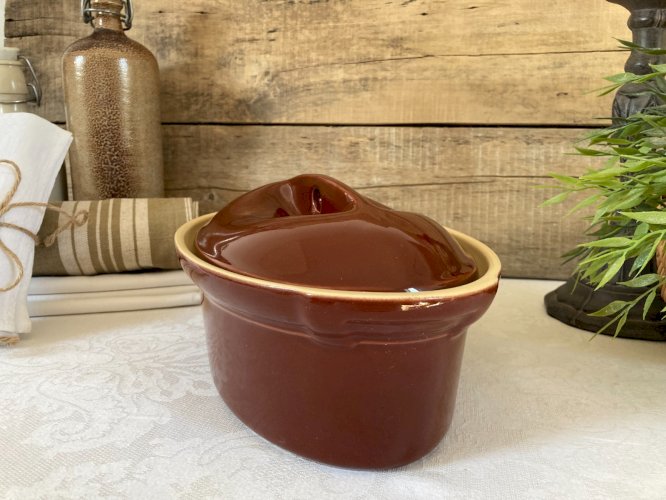 226⚜️ Cocotte Faitout Émile Henry France Couleur Marron en Céramique