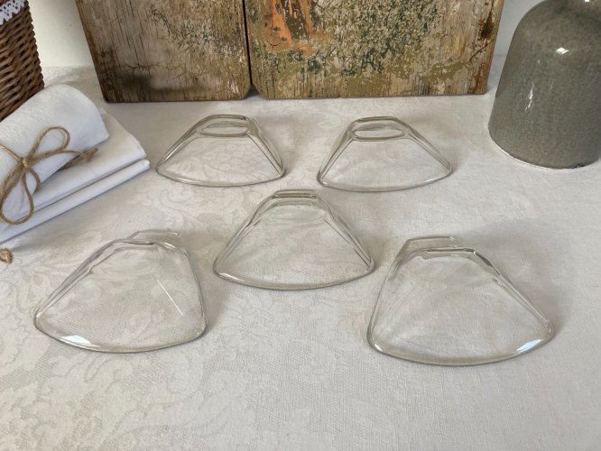 226⚜️ Petites Coupelles, Lot de 5 Petits Plats Individuel en Verre Pyrex Vintage
