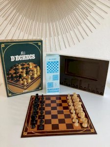 23 ⚜️ Vintage Complete Chess Game Jeujura Made In France