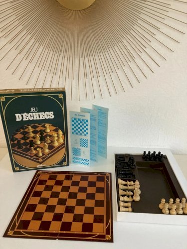 23 ⚜️ Ancien Jeu de Société Jeu D'échecs Jeujura Vintage Complet Made In France