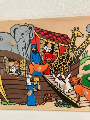 23⚜️ Grand Puzzle en Bois Décor Arche De Noé Animaux Doron Layeled LTD - L 60 Cm