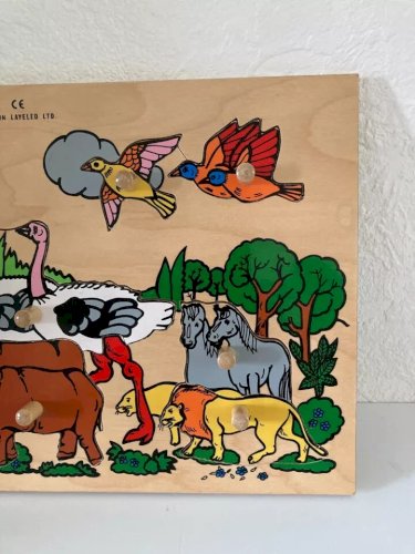 23⚜️ Grand Puzzle en Bois Décor Arche De Noé Animaux Doron Layeled LTD - L 60 Cm