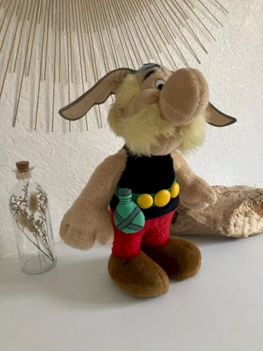 23 ⚜️ Peluche Doudou Astérix Les Éditions Albert Rene Année 1994 Vintage H 36 Cm