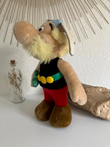 23 ⚜️ Peluche Doudou Astérix Les Éditions Albert Rene Année 1994 Vintage H 36 Cm