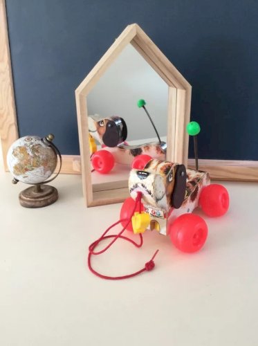 23⚜Ancien Jouet Le Chien à Tirer Little Snoopy Fisher Price Vintage Réf:693 Bois