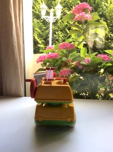 24 ⚜️  Ancien Camion Schtroumpf Vendu Avec Deux Schtroumpf Culbuto