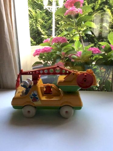 24 ⚜️  Ancien Camion Schtroumpf Vendu Avec Deux Schtroumpf Culbuto