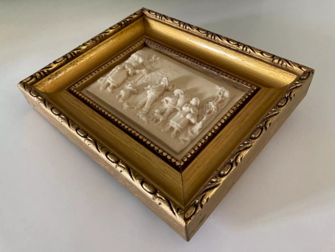 24⚜️ Déco Ancien Tableau en Pierre Calcaire de la Fontaine Pétrifiantes Relief