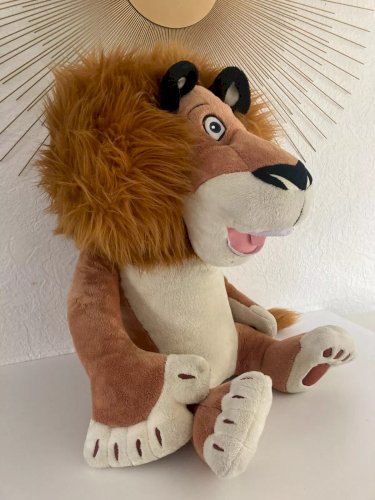 24⚜️ Grande Peluche Doudou Madagascar 2 Gipsy Le Lion Alex Hauteur 55 Cm Assis