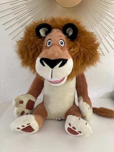 24⚜️ Grande Peluche Doudou Madagascar 2 Gipsy Le Lion Alex Hauteur 55 Cm Assis