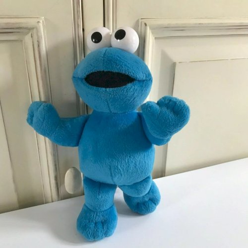 24⚜️ Peluche Doudou Elmo Bleu Hauteur 25 Cm Debout