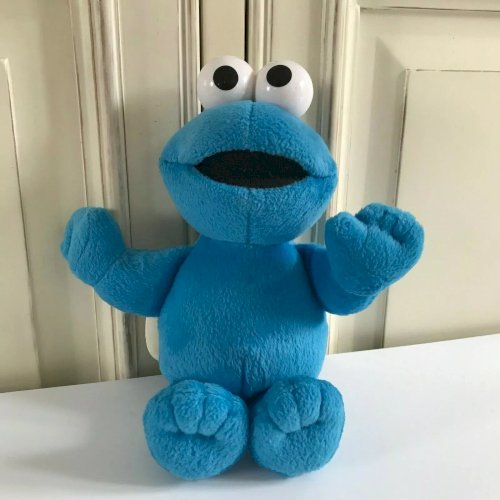 24⚜️ Peluche Doudou Elmo Bleu Hauteur 25 Cm Debout