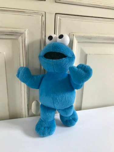 24⚜️ Peluche Doudou Elmo Bleu Hauteur 25 Cm Debout