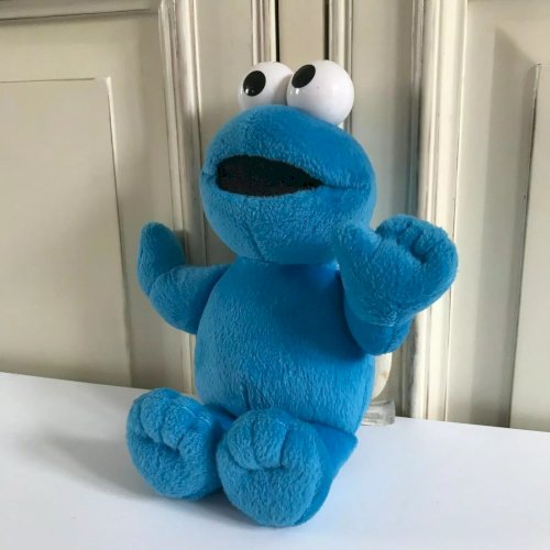 24⚜️ Peluche Doudou Elmo Bleu Hauteur 25 Cm Debout