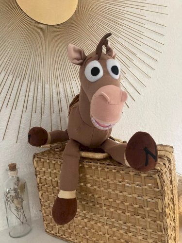 24⚜️ Peluche Doudou Le Cheval Pile-Poil Toy Story Disney Hauteur 40 Cm