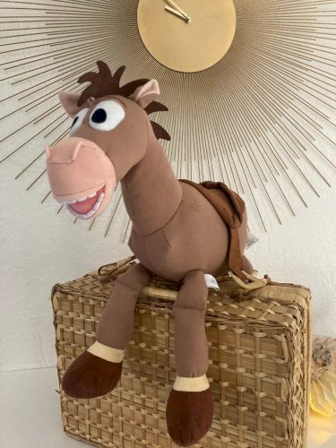 24⚜️ Peluche Doudou Le Cheval Pile-Poil Toy Story Disney Hauteur 40 Cm
