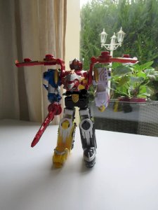 24⚜️ Robot Power Rangers Figure DX Megazord - Megaforce 5 Animals