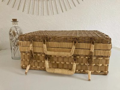24⚜️ Woven Rattan Suitcase Length 35 Cm