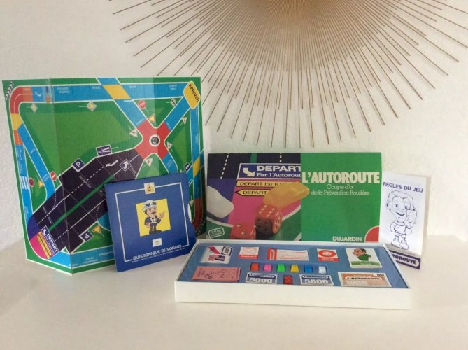 25 ⚜ Ancien Jeu De Société L'autoroute Coupe D'or De La Prévention Routière