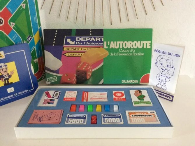 25 ⚜ Ancien Jeu De Société L'autoroute Coupe D'or De La Prévention Routière
