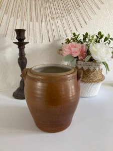 25 ⚜️ Vintage Stoneware Pot Height 19 Cm
