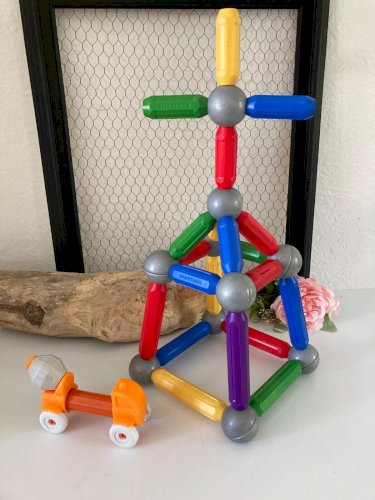 25 ⚜️ Jeu Jouet de Construction Magnétique Lot de 30 Pièces + Camion Smartmax