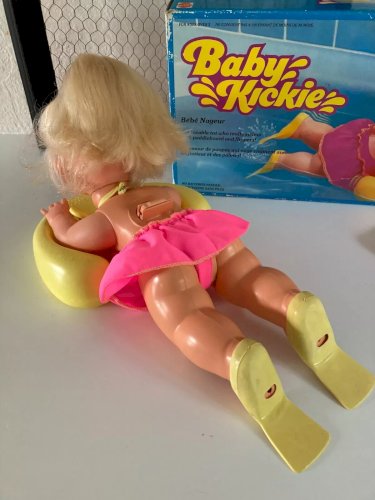 25⚜️ Jouet Poupée Baby Kickie Bébé Nageur  Mattel Vintage Année 1984