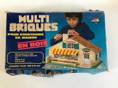 25 ⚜️ Multi Bricks Charton to Build Your Wooden House Ref 7302 Vintage