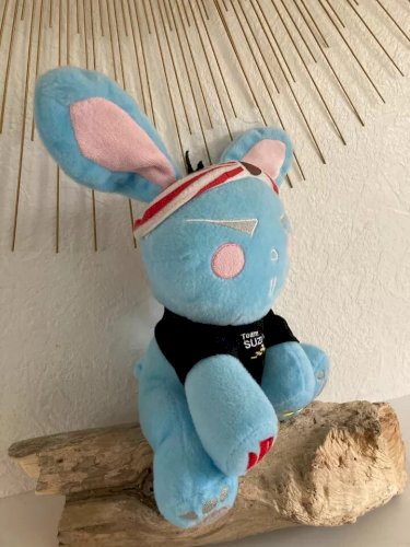 25 ⚜️  Peluche Doudou Lapin Bleu Team Suzuki  Concept Hauteur 25 Cm
