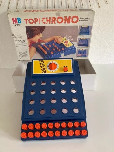 25⚜️Ancien Jeu de Société MB Top Chrono 60 Secondes Pour Réussir Complet Vintage