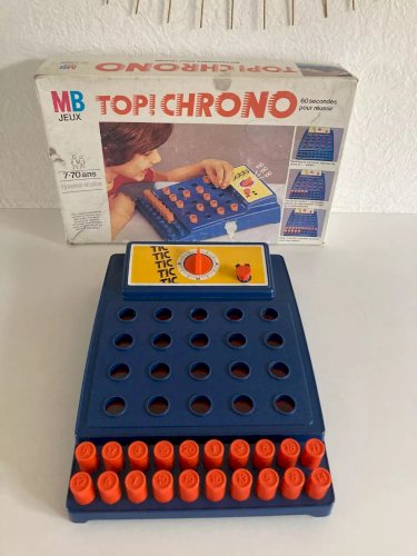 25⚜️Ancien Jeu de Société MB Top Chrono 60 Secondes Pour Réussir Complet Vintage
