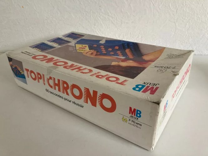 25⚜️Ancien Jeu de Société MB Top Chrono 60 Secondes Pour Réussir Complet Vintage