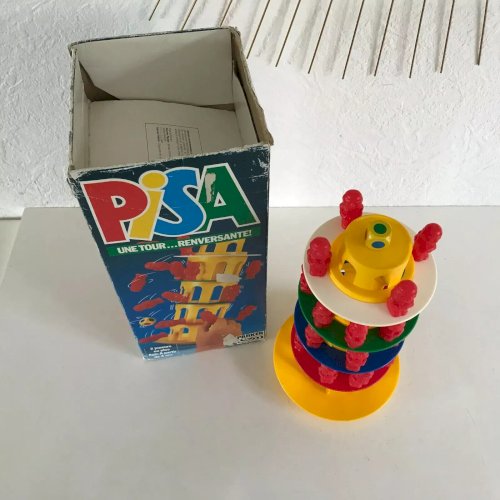 26⚜️ Ancien Jeu de Société Pisa Une Tour Renversante Parker Complet Vintage