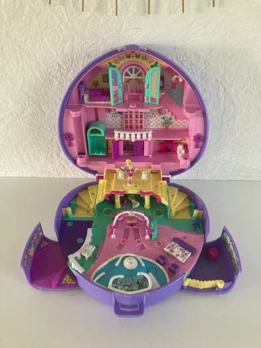 26 ⚜️ Jouet Polly Pocket Salle de Mariage Cœur Violet Année 1994 Bluebird Toy