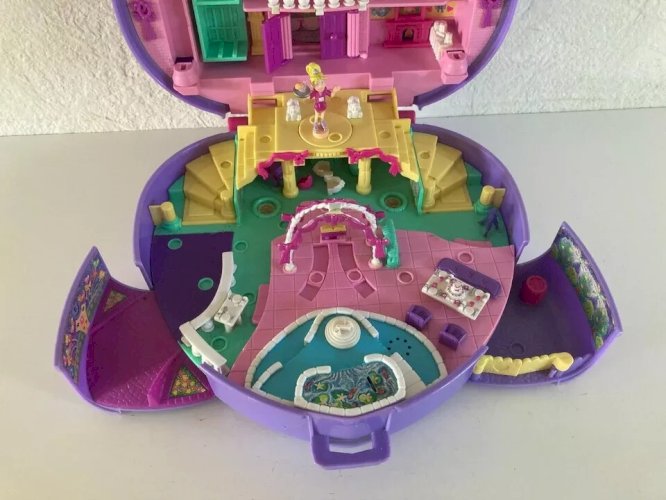 26 ⚜️ Jouet Polly Pocket Salle de Mariage Cœur Violet Année 1994 Bluebird Toy