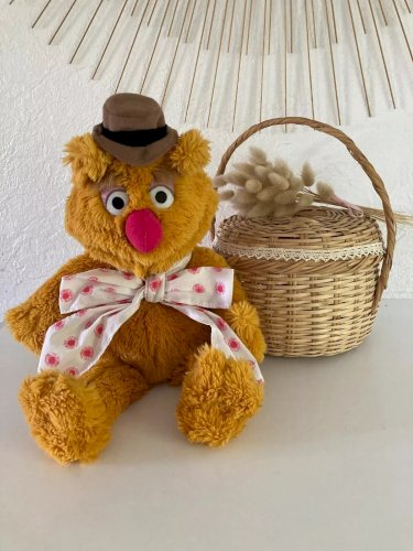 26⚜️ Peluche Doudou Le Muppet Show Fozzie IGEL Jim Henson Hauteur 30 Cm Assis