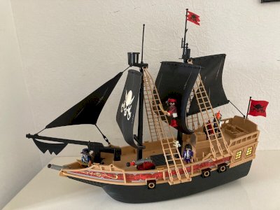 27⚜️ Pirate Ship of Darkness Playmobil Ref 6678 Vintage