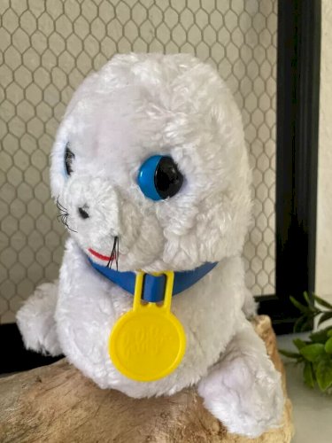 28 ⚜️ Ancienne Peluche Doudou Bébé Phoque Bibifoc Vintage Longueur 24 Cm