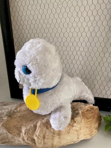 28 ⚜️ Ancienne Peluche Doudou Bébé Phoque Bibifoc Vintage Longueur 24 Cm