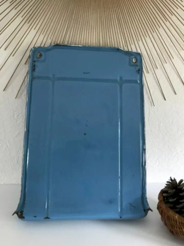 29 ⚜️ Ancien Égouttoir Mural en Tôle Émaillée Pour Ustensiles de Cuisine Vintage